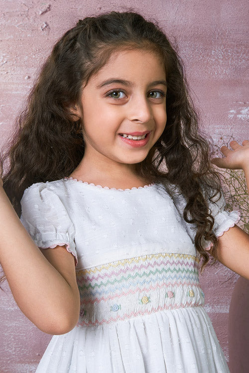 Soleilclo "Spring Fling" Hand Smocked Cotton Dress - Image 10