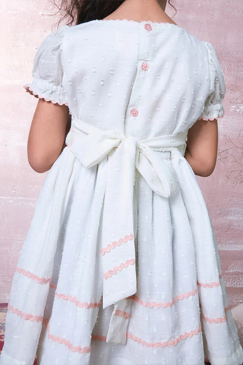 Soleilclo "Spring Fling" Hand Smocked Cotton Dress - Image 4
