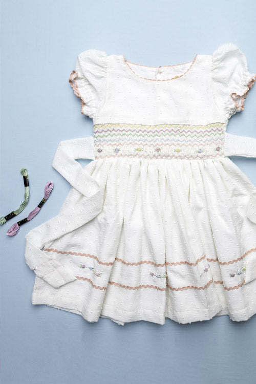 Soleilclo "Spring Fling" Hand Smocked Cotton Dress - Image 5