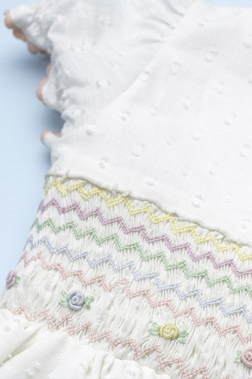 Soleilclo "Spring Fling" Hand Smocked Cotton Dress - Image 7