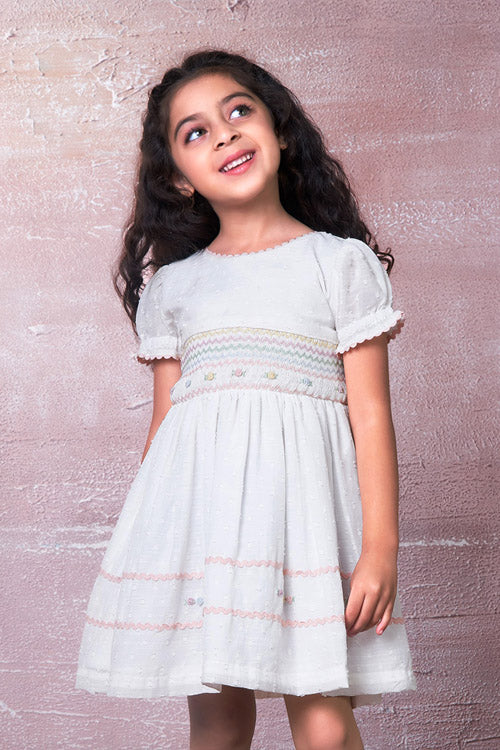 Soleilclo "Spring Fling" Hand Smocked Cotton Dress - Image 9