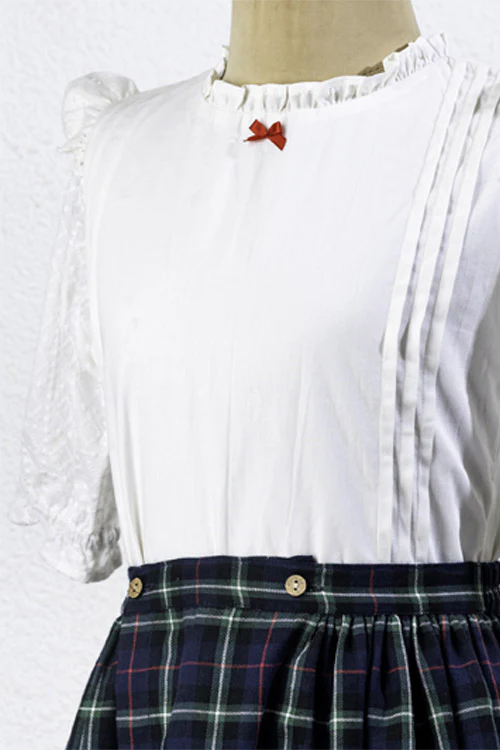 Soleilclo Tartan Skirt And Blouse Set - Image 6