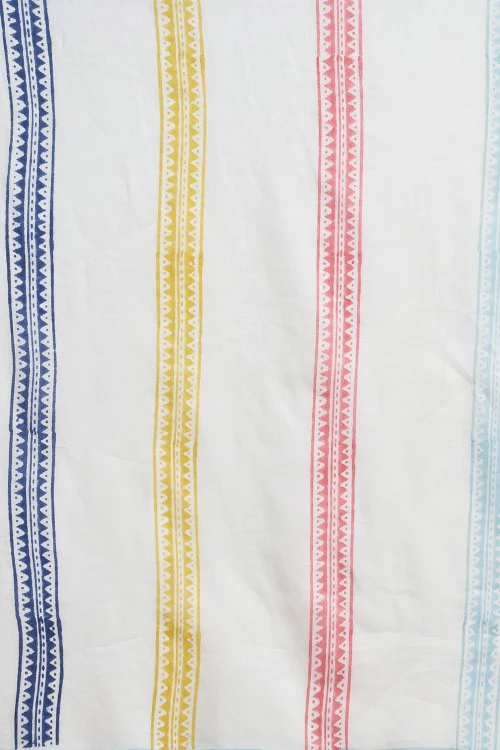 Sooti Syahi "California Orange" Handblock Print Mul Cotton Saree - Image 7