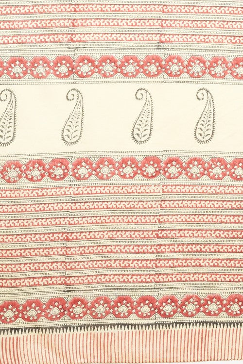 Sooti Syahi "Robusta" Handblock Print Mul Cotton Saree - Image 7