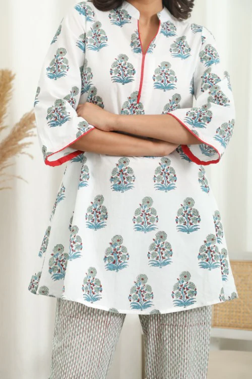 Sootisyahi ' Floralyn ' Hand Block Printed Co-Ord Set - Image 2