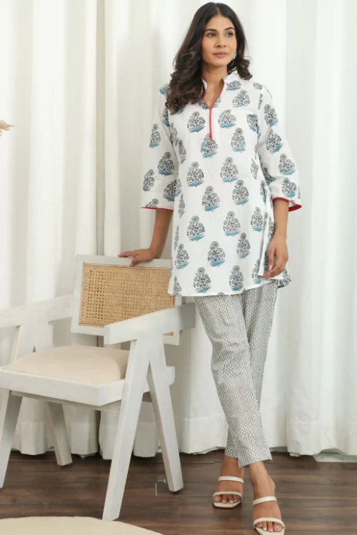 Sootisyahi ' Floralyn ' Hand Block Printed Co-Ord Set - Image 8