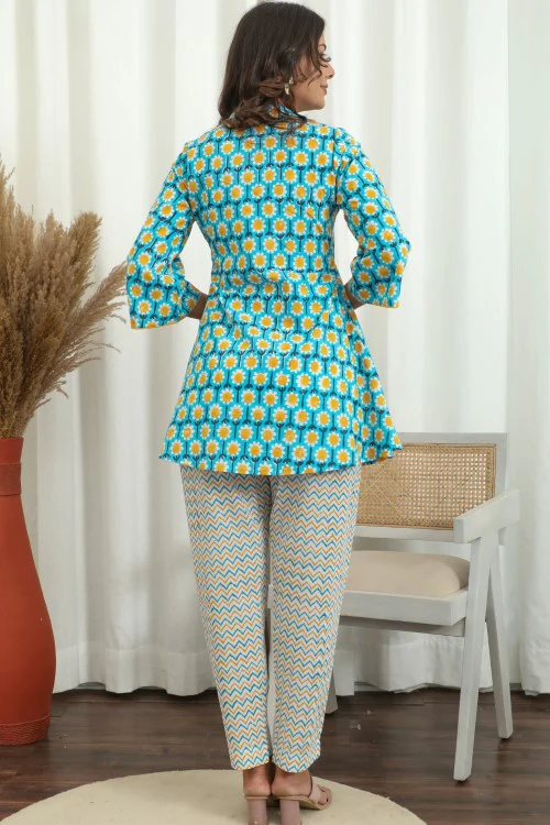 Sootisyahi ' Florixa ' Hand Block Printed Co-Ord Set - Image 5