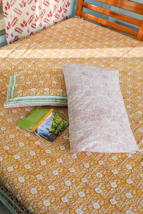 Sootisyahi 'Jungle Tales' Handblock Printed Cotton Bedsheet - Image 3