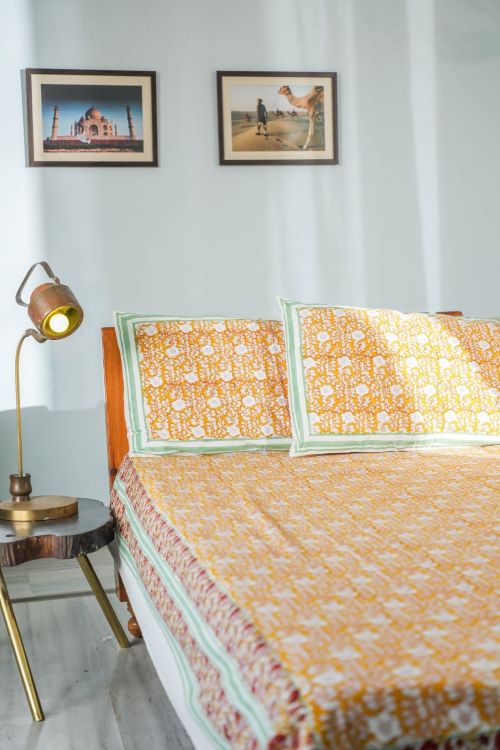 Sootisyahi 'Jungle Tales' Handblock Printed Cotton Bedsheet - Image 6