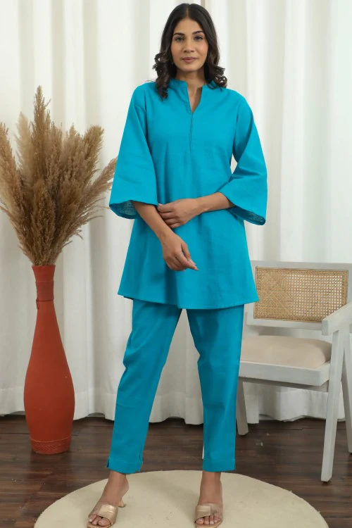 Sootisyahi ' Oceanic Chic ' Cotton Co-Ord Set - Image 7