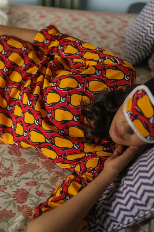 Sootisyahi 'Penguin Fiesta' Handblock Printed Pure Cotton Night Suit - Image 7