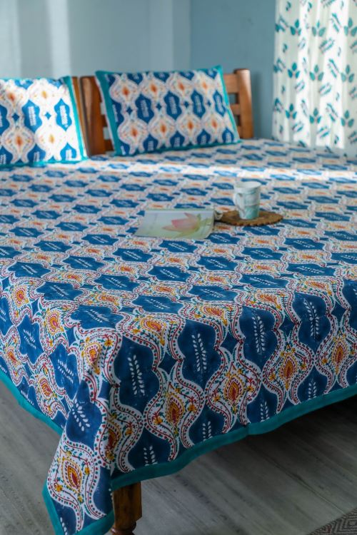 Sootisyahi 'Print Frenzy' Handblock Printed Cotton Bedsheet - Image 3