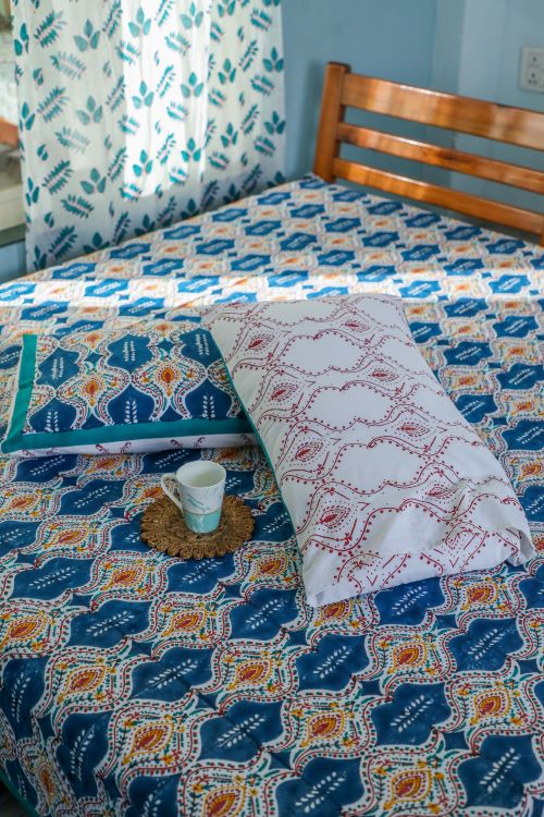 Sootisyahi 'Print Frenzy' Handblock Printed Cotton Bedsheet - Image 4