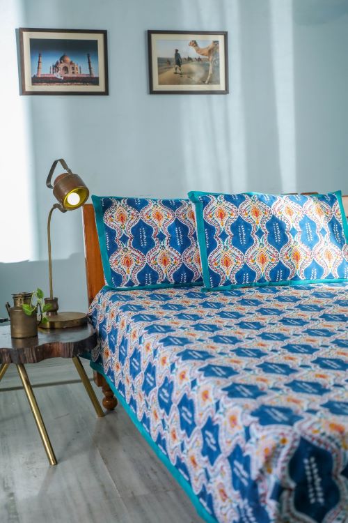 Sootisyahi 'Print Frenzy' Handblock Printed Cotton Bedsheet - Image 6