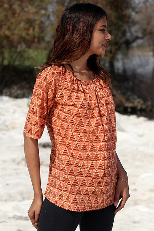 Sootisyahi 'Rustic Fusion' Block Printed Top - Image 3