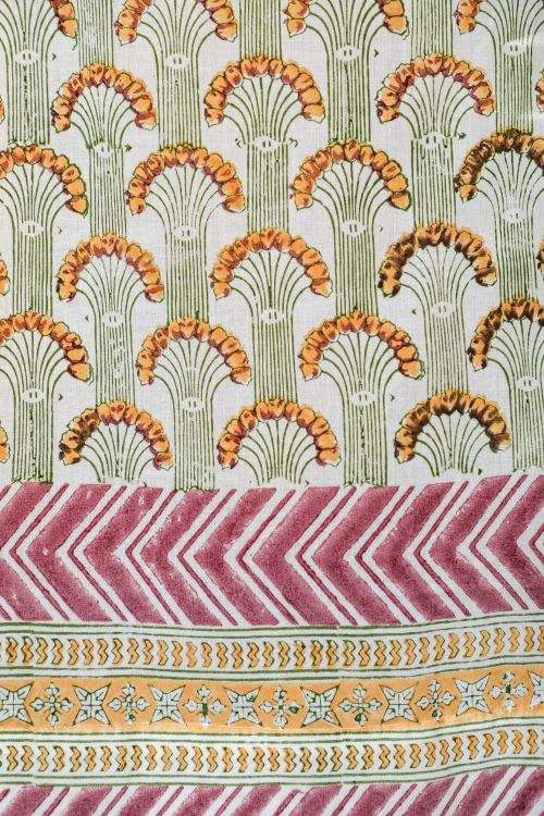Sooti Syahi Sparkle’S Garden Hand Block Printed Window Curtain - Image 5