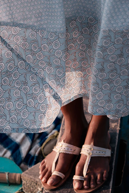 Okhai 'Springtide' Mul Cotton Hand Block Printed Dress - Image 7