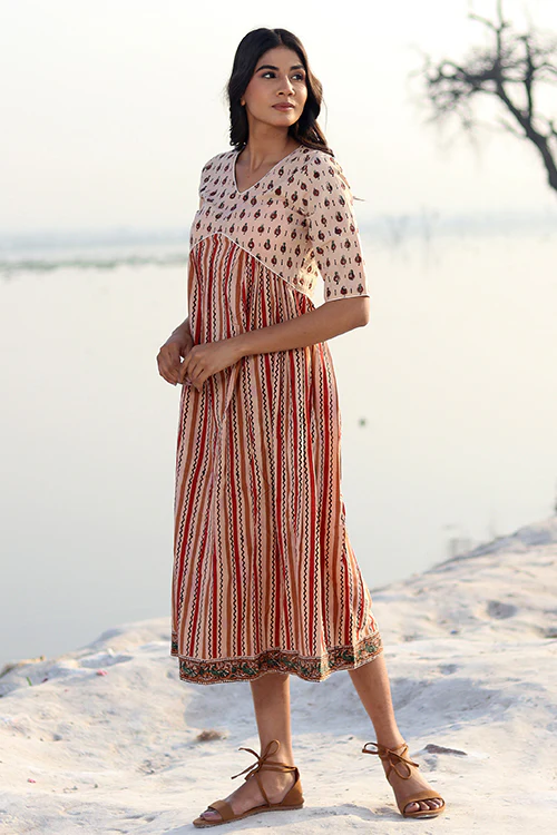 Sootisyahi 'Stripe Garden' Cotton Dress - Image 3