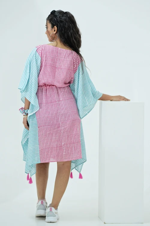 Sooti Syahi Sugarplum Hand Block Printed Kaftan - Image 7