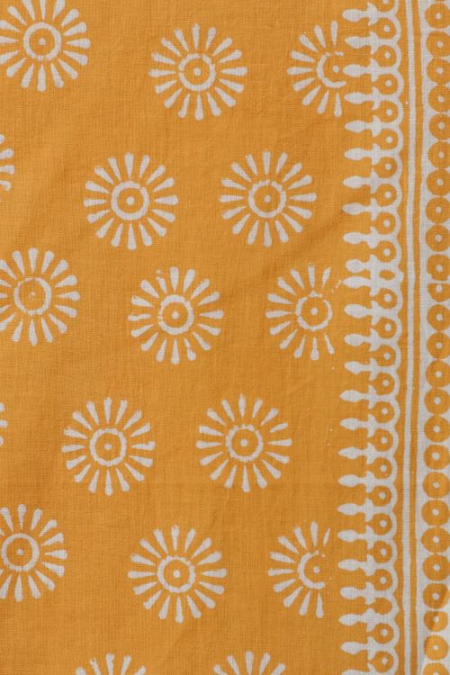 Sooti Syahi Sunflower Hand Block Printed Door Curtain - Image 5