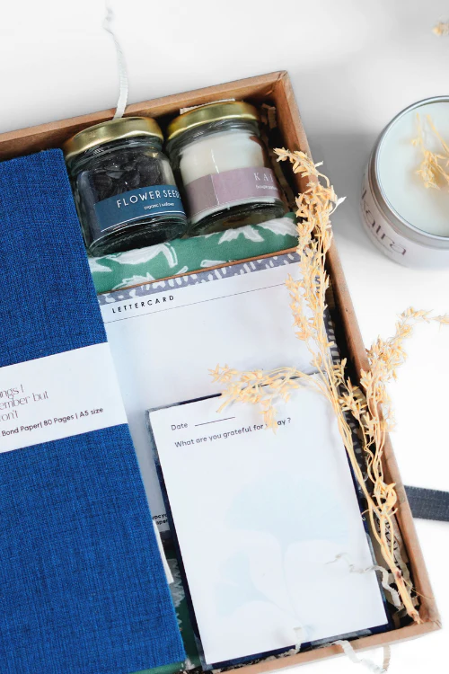 Sustainable Gratitude Hamper By Ekatra - Blue Solid - Image 2