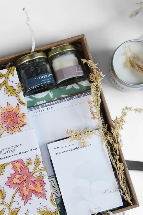 Sustainable Gratitude Hamper By Ekatra - Pink Floral - Image 2