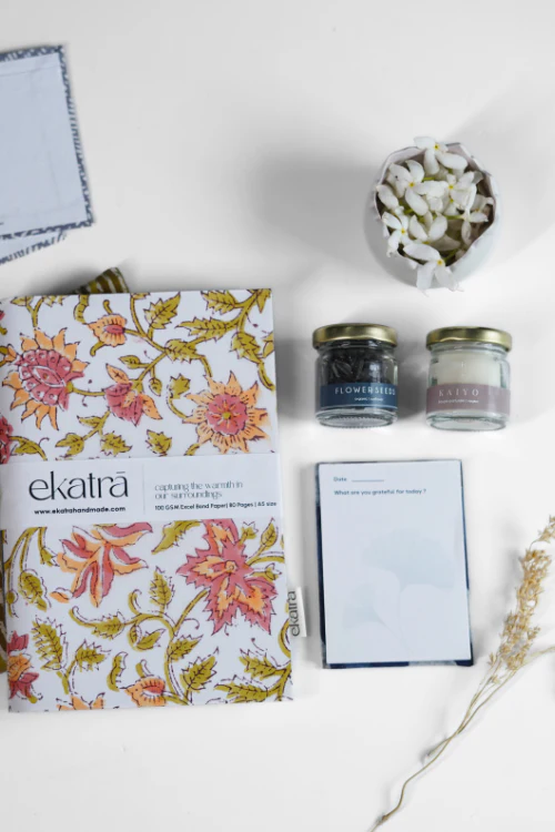 Sustainable Gratitude Hamper By Ekatra - Pink Floral - Image 4