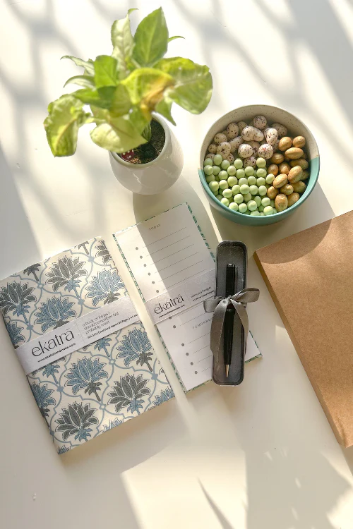 Sustainable Productivity Gift Hamper By Ekatra - Blue Lotus - Image 2