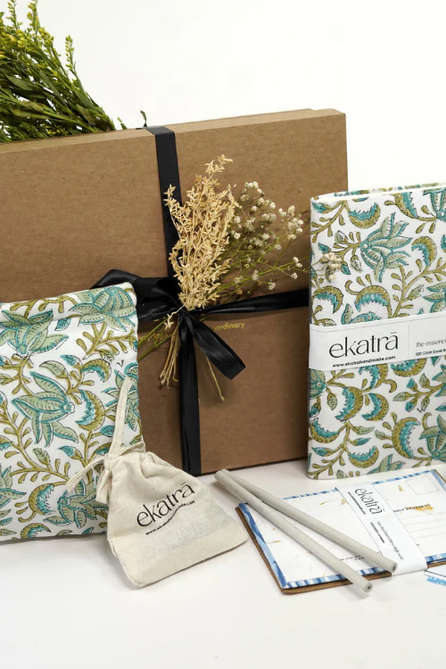 Sustainable Thoughtful Hamper By Ekatra - Green Floral - Image 2