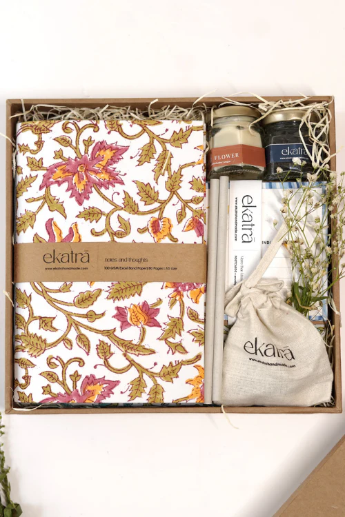 Sustainable Thoughtful Hamper By Ekatra - Pink Floral - Image 2