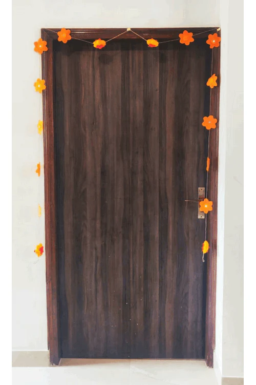 "Svatanya" Handcrafted Eco-Friendly Flower Toran - Image 3