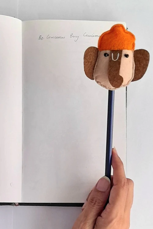 "Svatanya" Handcrafted Eco-Friendly Ganesha & Hanuman Pencil Topper - Image 3