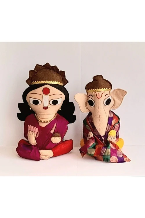"Svatanya" Handcrafted Eco-Friendly Ganesha & Laxmi Figurine - Image 4