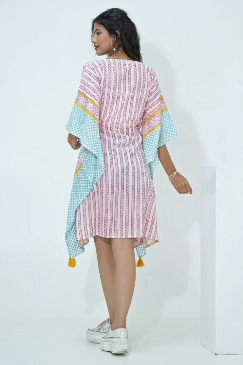 Sooti Syahi Sweet Bust Hand Block Printed Kaftan - Image 4