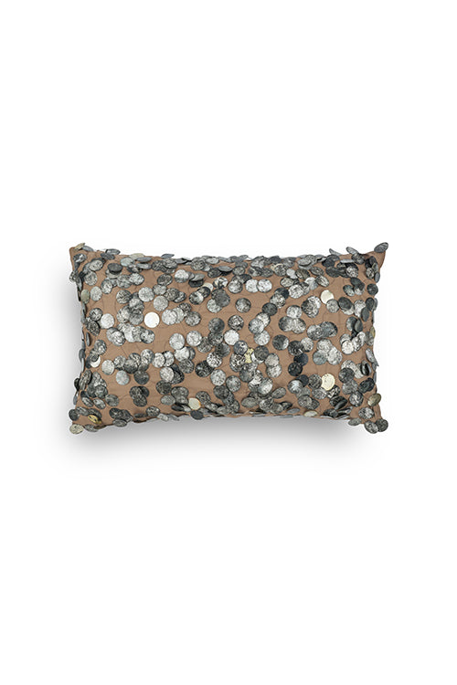 Onset Homes Tara Hand Embroidered Cushion-Beige - Image 3