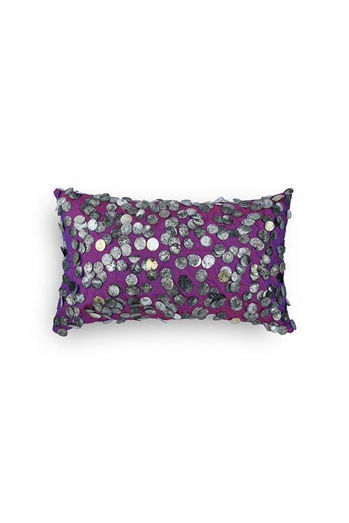 Onset Homes Tara Hand Embroidered Cushion-Imperial Purple - Image 3