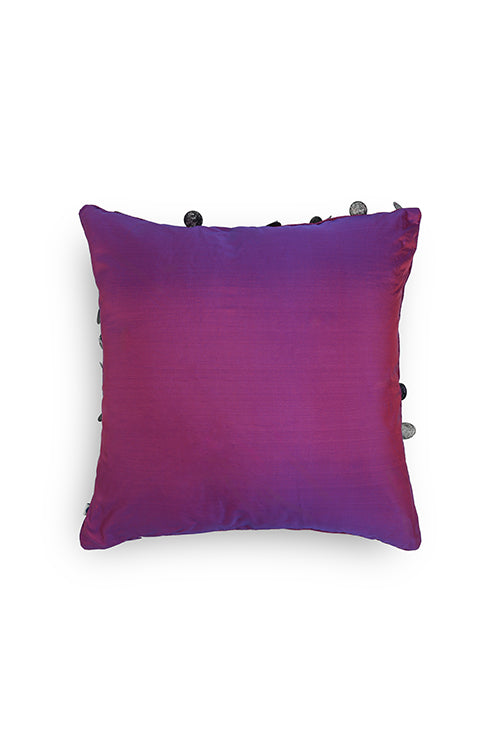 Onset Homes Tara Hand Embroidered Cushion-Imperial Purple - Image 5