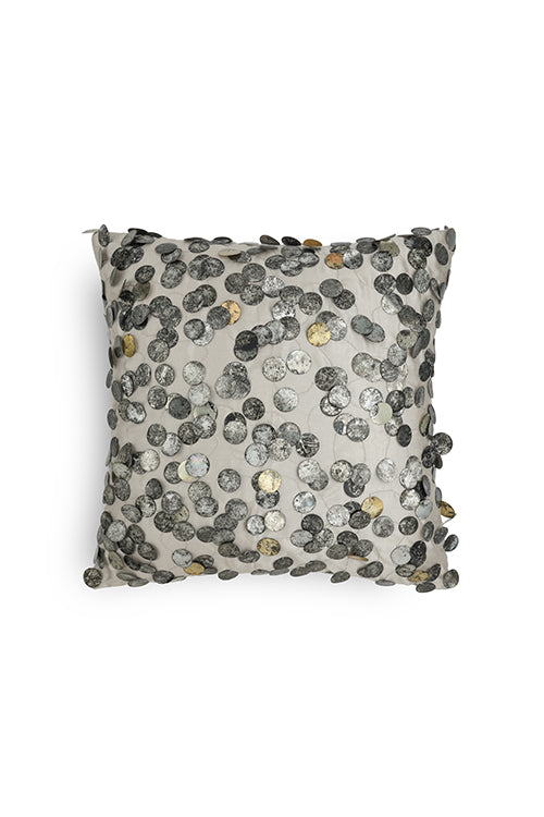 Onset Homes Tara Hand Embroidered Cushion-Silver - Image 2