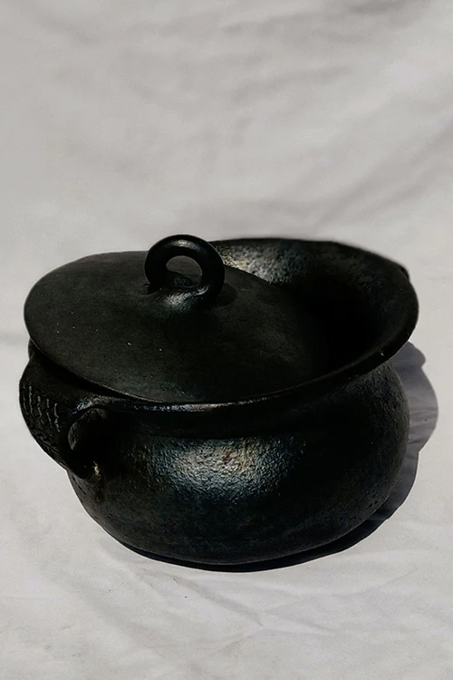 Terracotta by Sachii 'Flute' Longpi Black Pottery Wine Glass - Image 4
