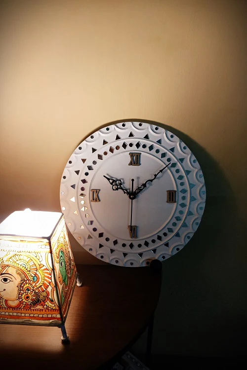 Terracotta by Sachii" Lippan Kaam Wall Clock - Image 2