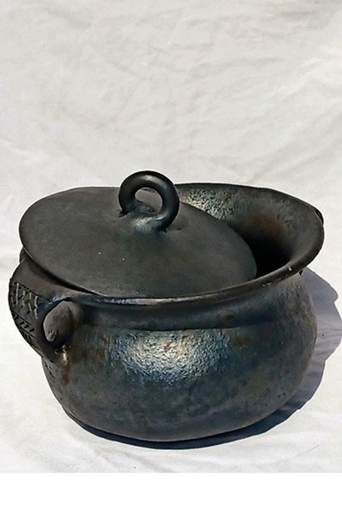 Terracotta by Sachii Longpi Black Pottery Biryani Pot Large - Image 3