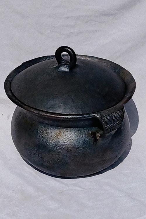 Terracotta by Sachii Longpi Black Pottery Biryani Pot Medium - Image 4