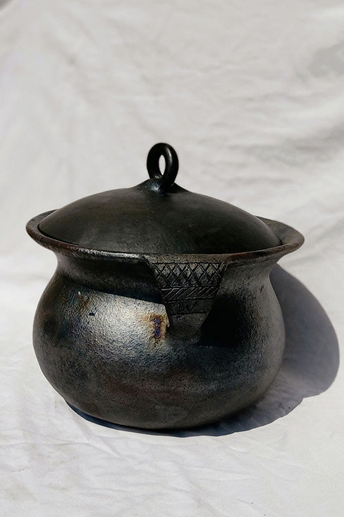 Terracotta by Sachii Longpi Black Pottery Biryani Pot Medium - Image 8