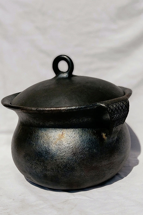 Terracotta by Sachii Longpi Black Pottery Biryani Pot Small - Image 6