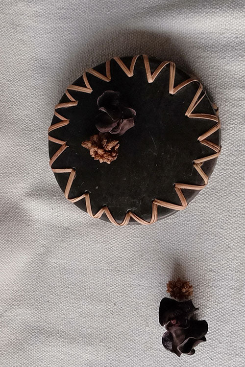 Terracotta by Sachii Longpi Black Pottery Coaster Round - Image 5