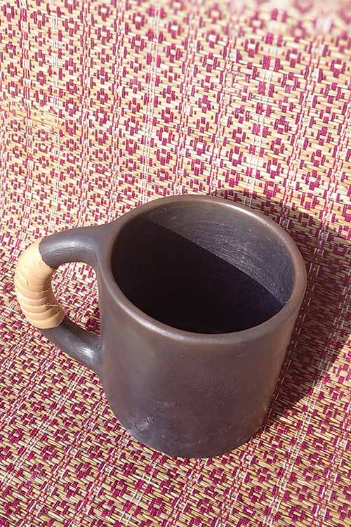 Terracotta by Sachii "Longpi Black Pottery Coffee Mug Large Set of 2" - Image 4