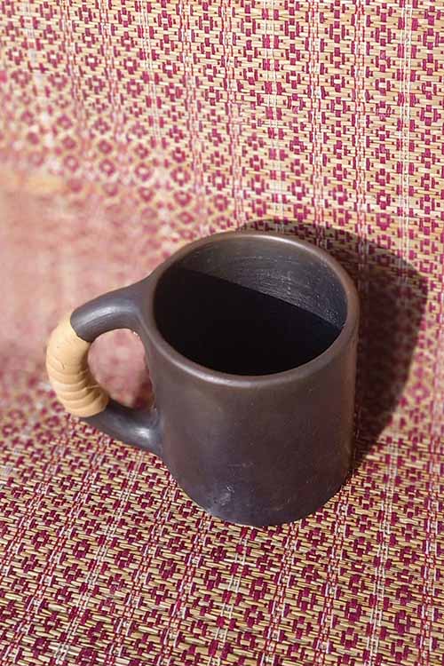 Terracotta by Sachii "Longpi Black Pottery Coffee Mug Large Set of 2" - Image 5