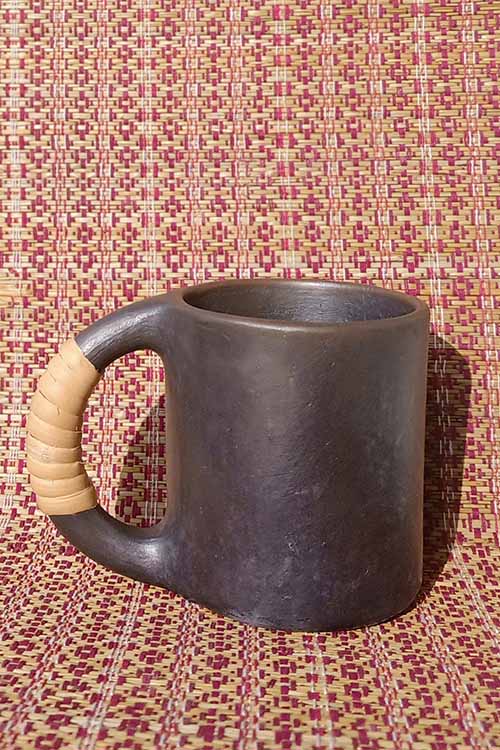 Terracotta by Sachii "Longpi Black Pottery Coffee Mug Large Set of 2" - Image 7