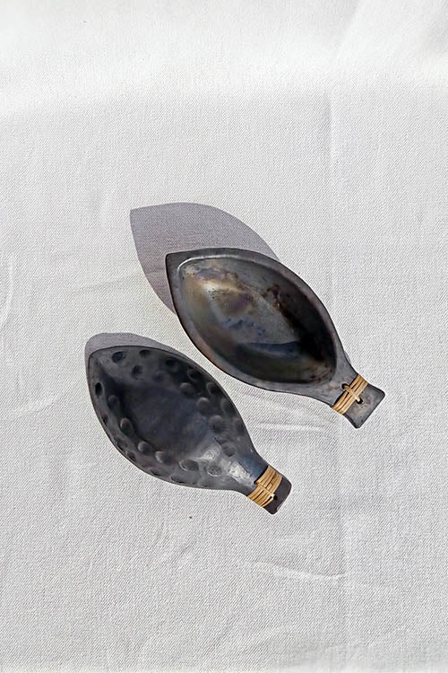 Terracotta by Sachii "Longpi Black Pottery 'Matsya' Serving Bowls Set of 2" - Image 11