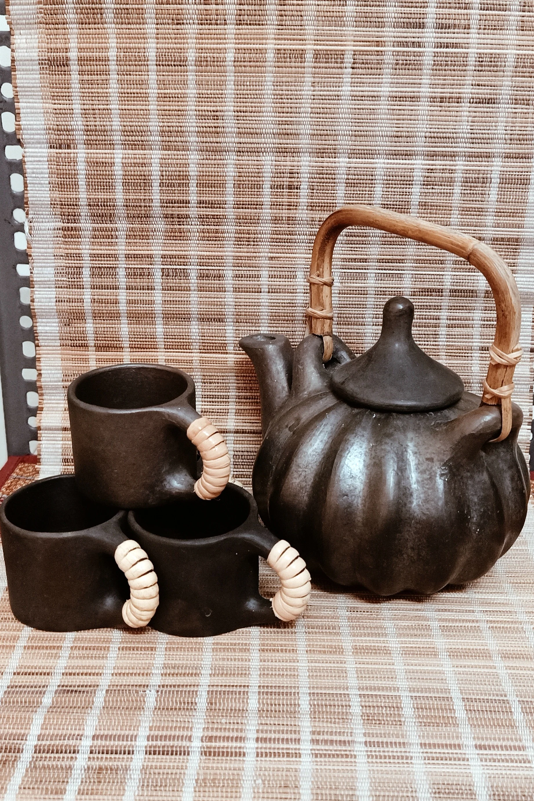 Terracotta by Sachii "Longpi Black Pottery Pumpkin Teaset" - Image 10